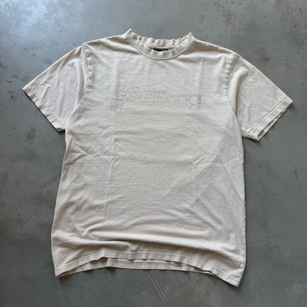 Vintage Y2K Billabong Surf Spell Out Logo Faded Distressed Retro T-shirt Size M